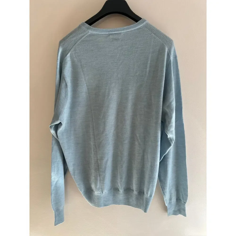 Peter Millar UNC Tarheels 100% Merino Wool V-Neck Long Sleeve Sweater Size XL